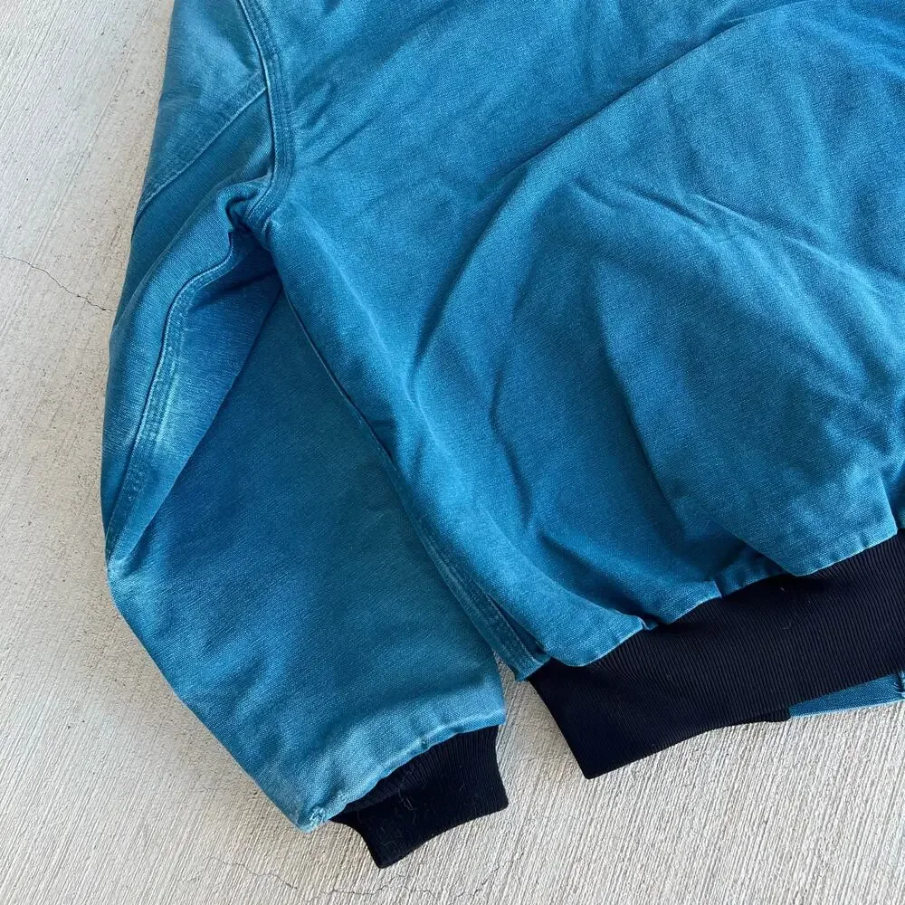 Carhartt JR455 blue hooded work wear jacket